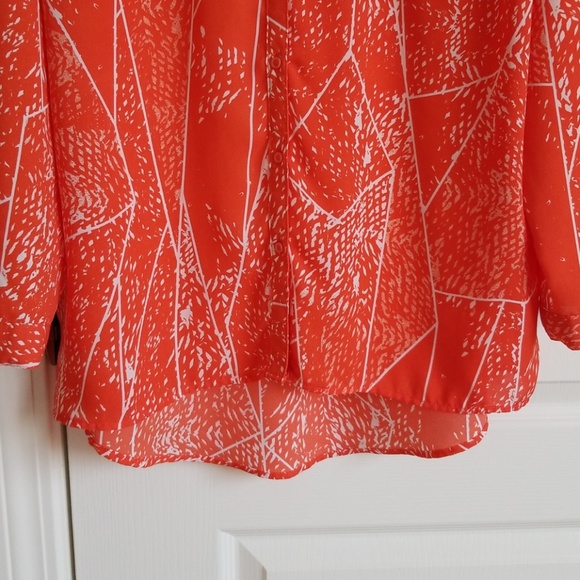 Mossimo Orange Button-down Top - Picture 5 of 7